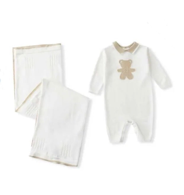 Wit baby pakje met doek