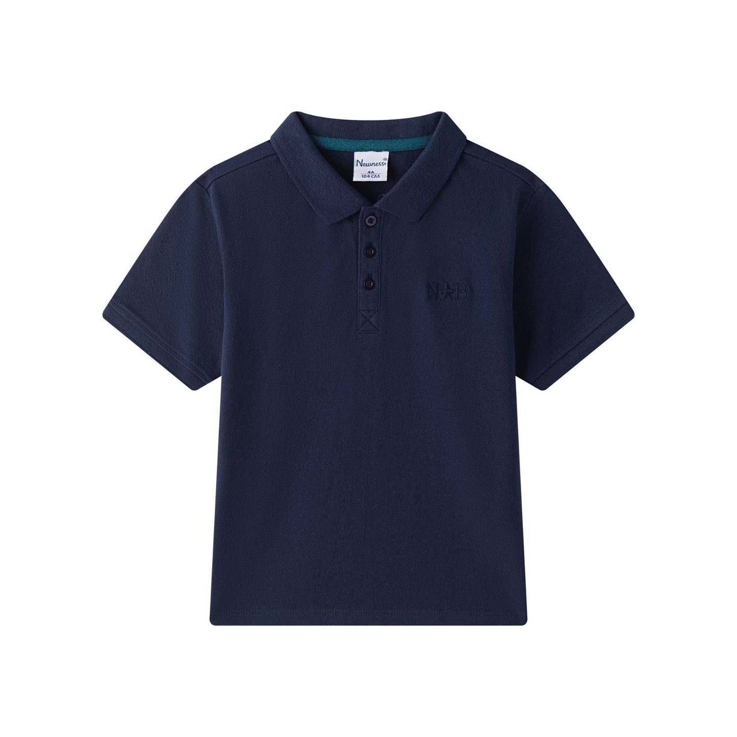 Korte Mouwen Polo donkerblauw 100% Katoen