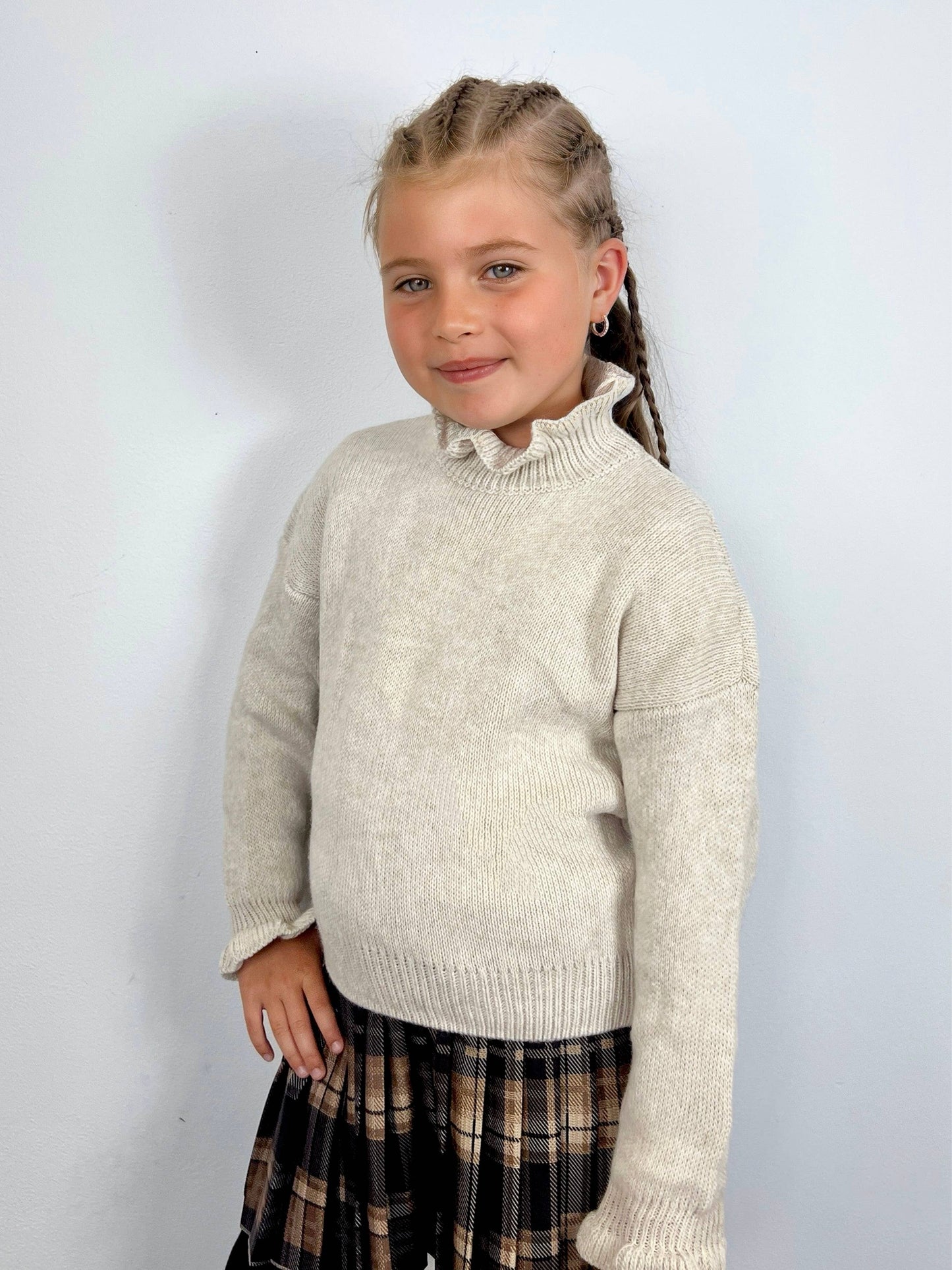 Meisjes coltrui met ruches.: Roze