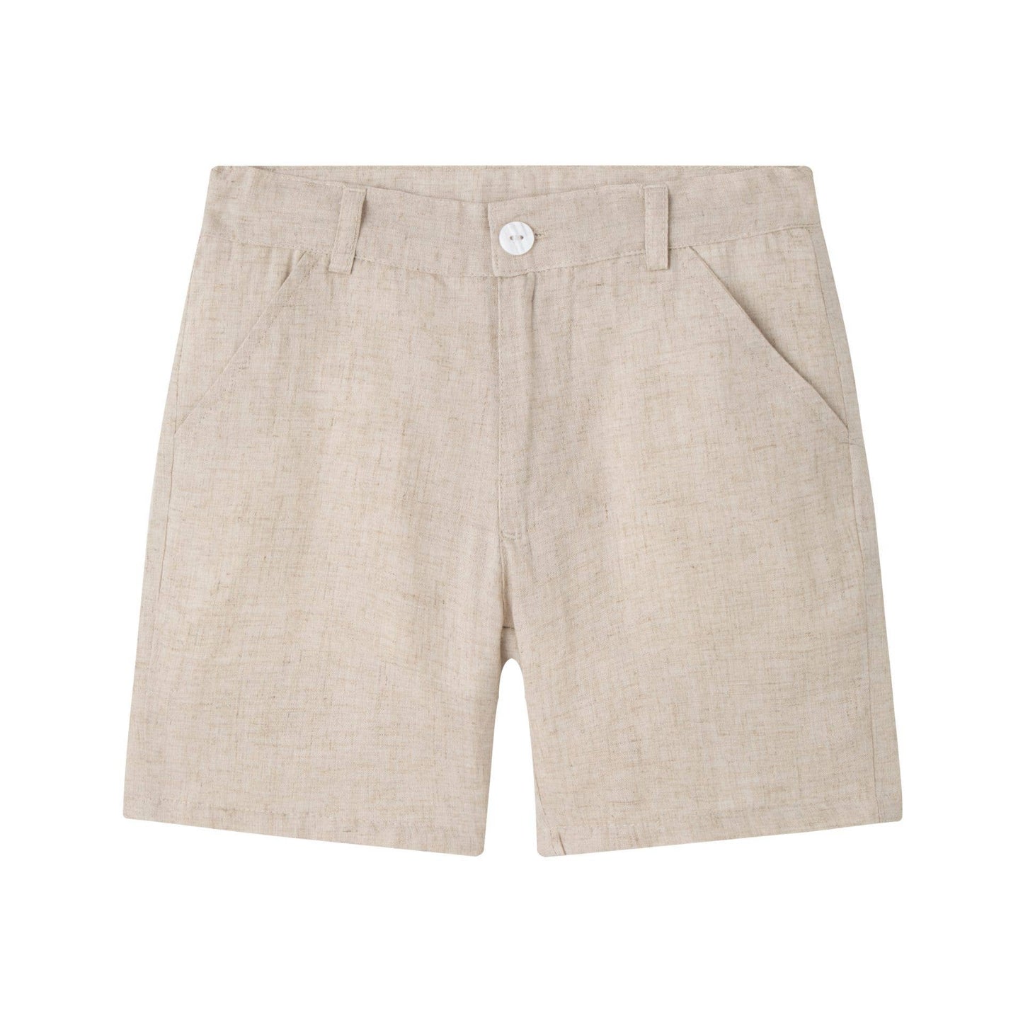 Linnenbroek kort in beige jongen