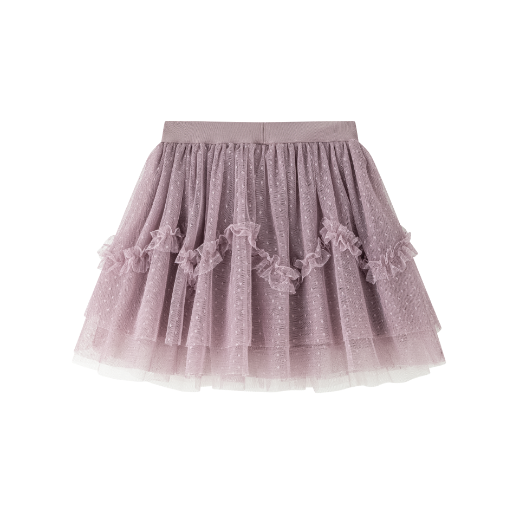 Plumetistip tule rok met stippenprint Lila