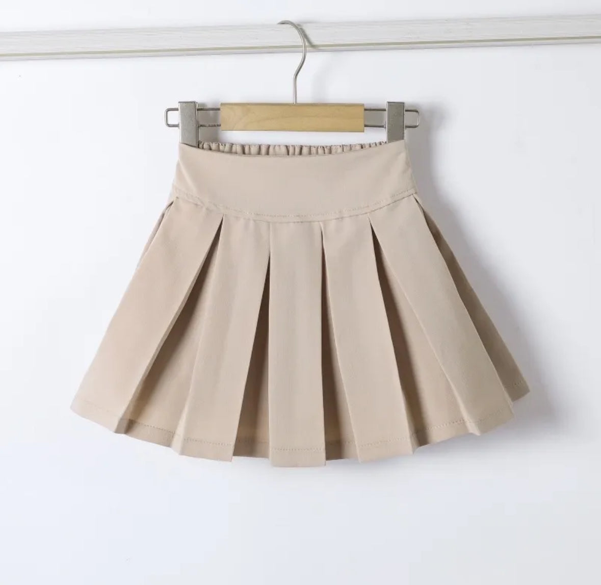 Beige plooirok