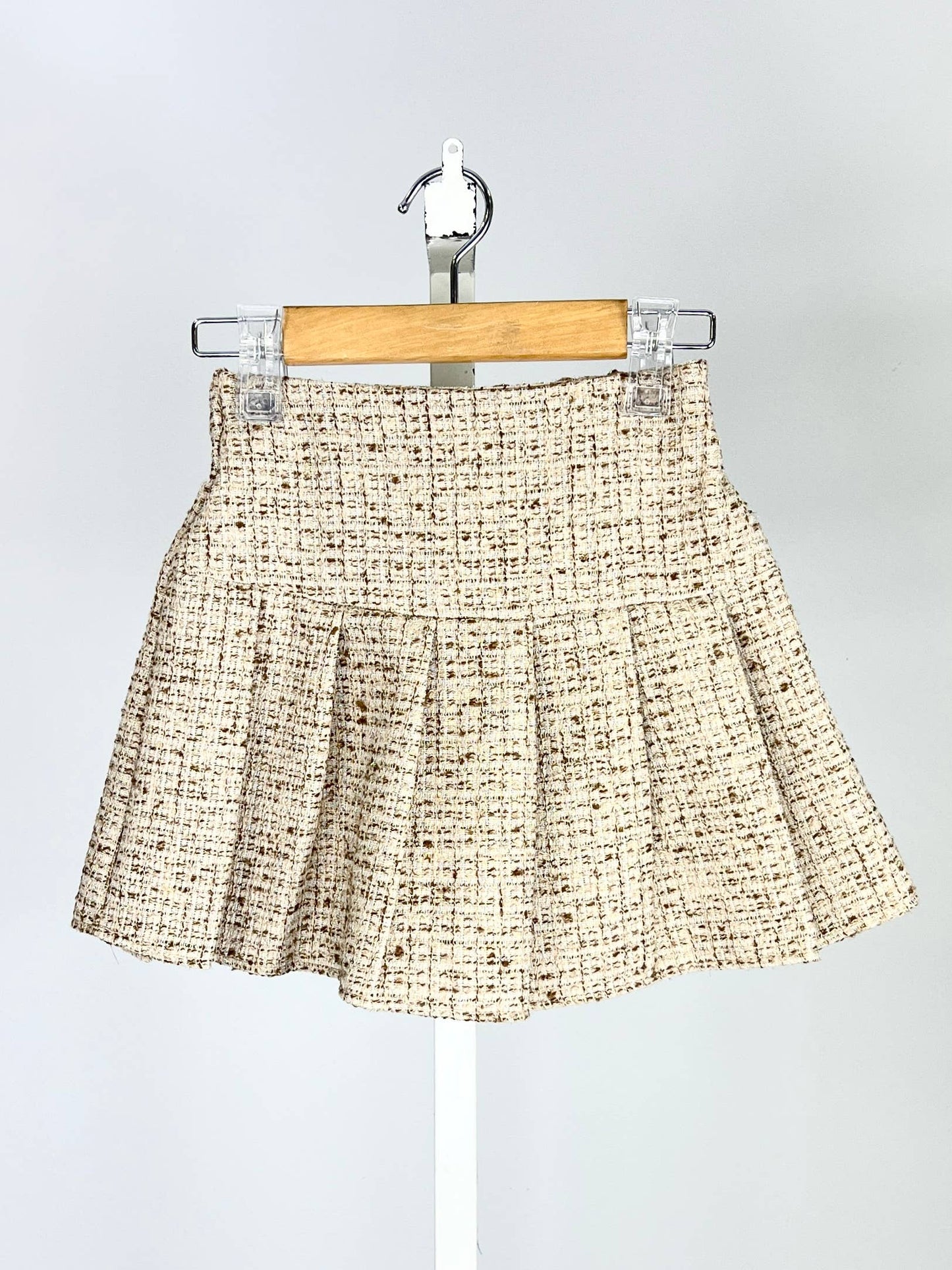 Meisjes plooirok in tweed.: Bordeaux