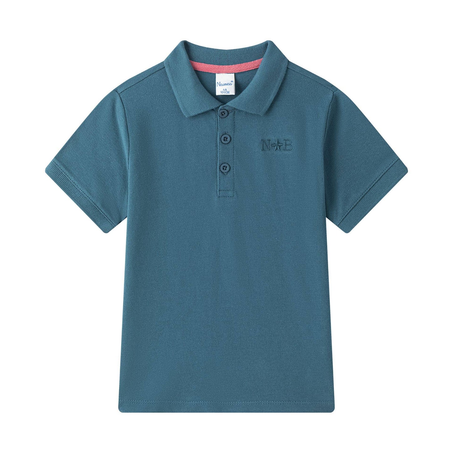 Korte Mouwen Polo groen/blauw 100% Katoen