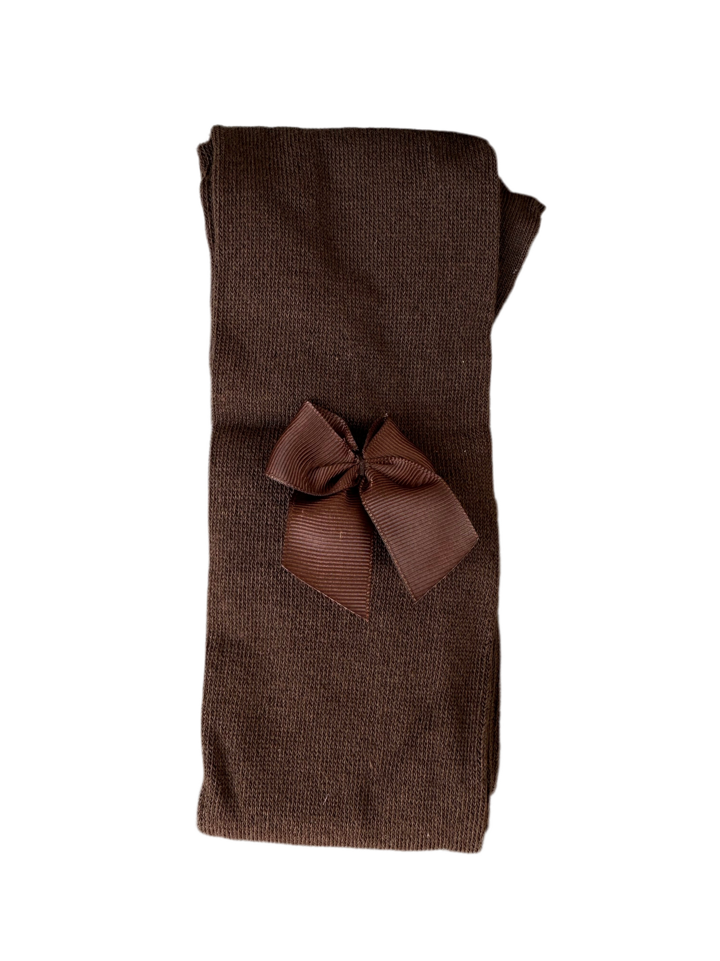 Donkerbruine katoenen maillot met strik