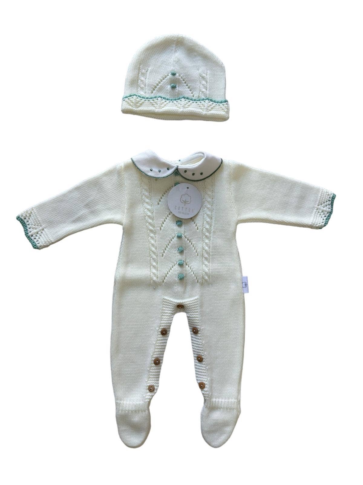 CT108 GEBREID PAK MET MUTS HERFST/WINTER: Roze/wit / 1/3 maanden