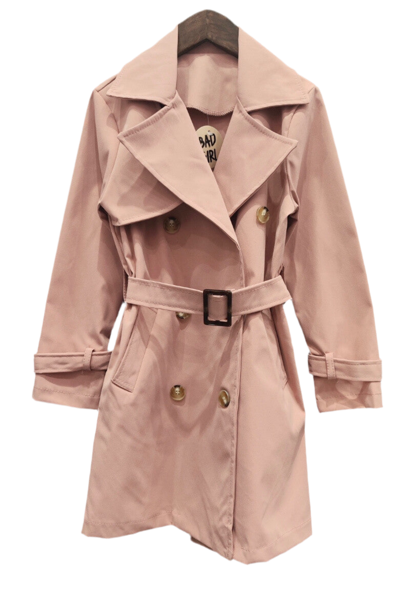 Roze trenchcoat meisjes