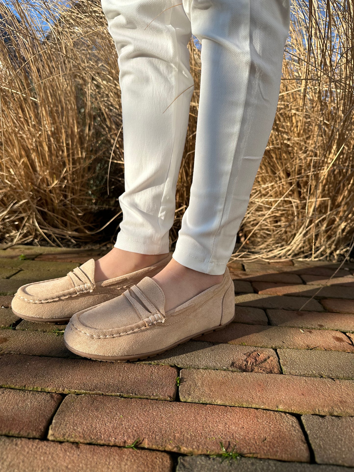Instappers / loafers beige