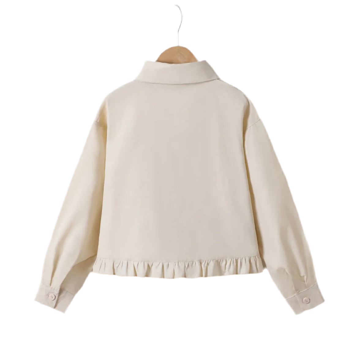 Blouse beige met hartjes knopen