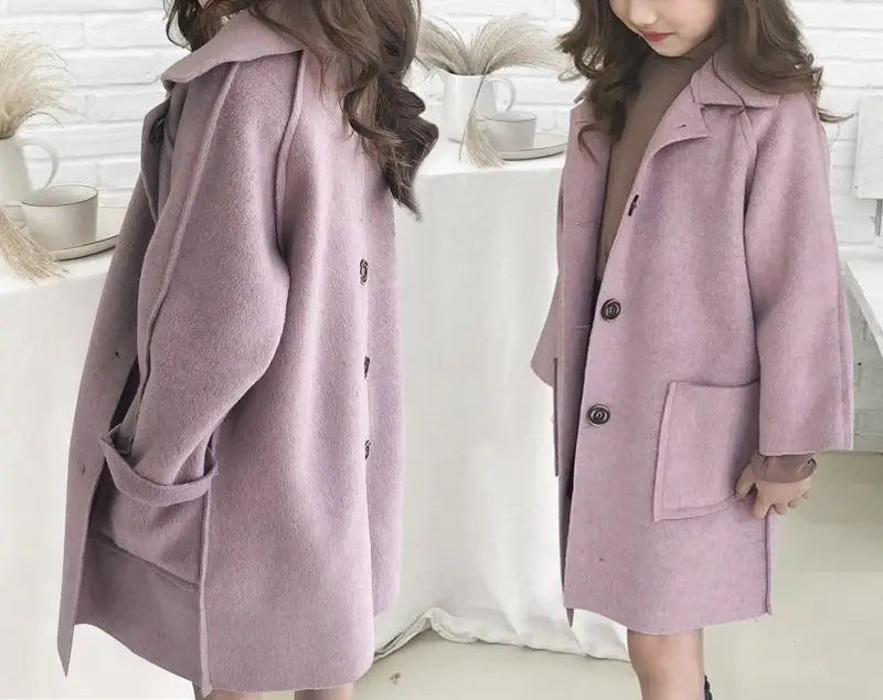 Annie & Charles® wollen jas LEA paars