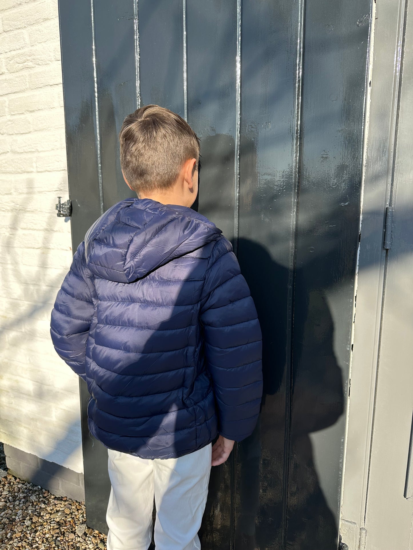 Gewatteerde jas donkerblauw