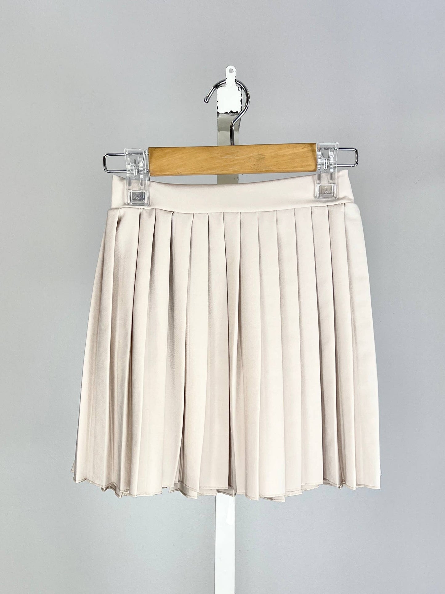 Effen geplooide rok voor meisjes: Beige