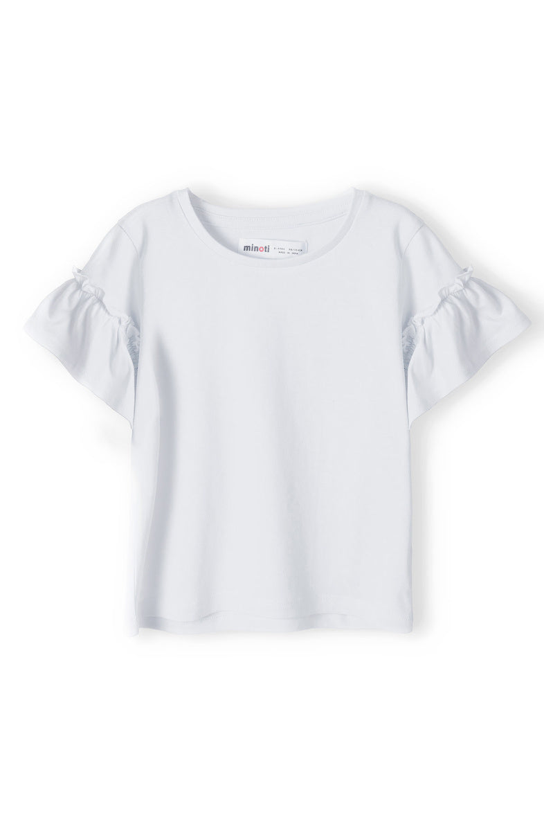 Shirt met pofmouw wit