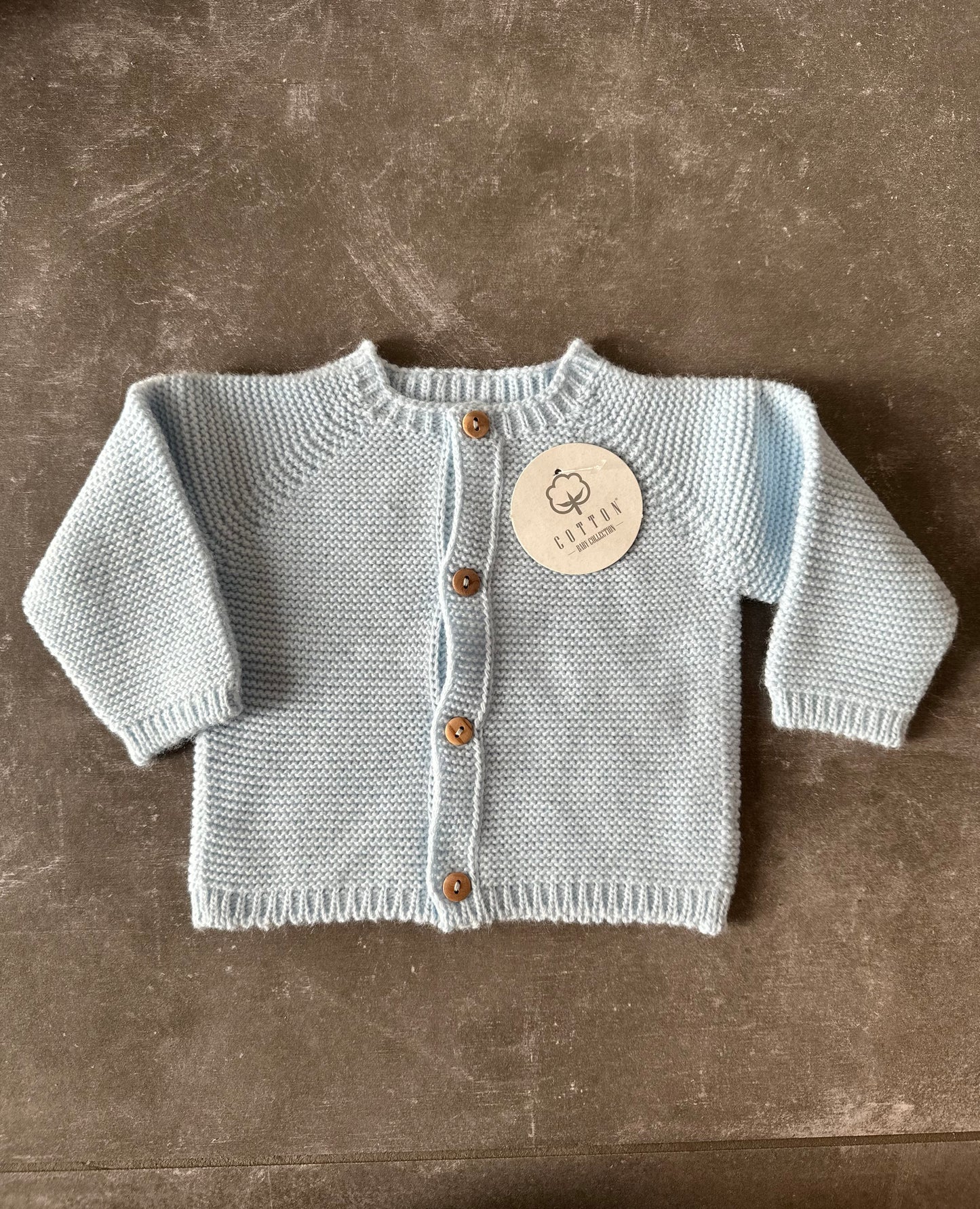 Baby vestje gebreid licht blauw