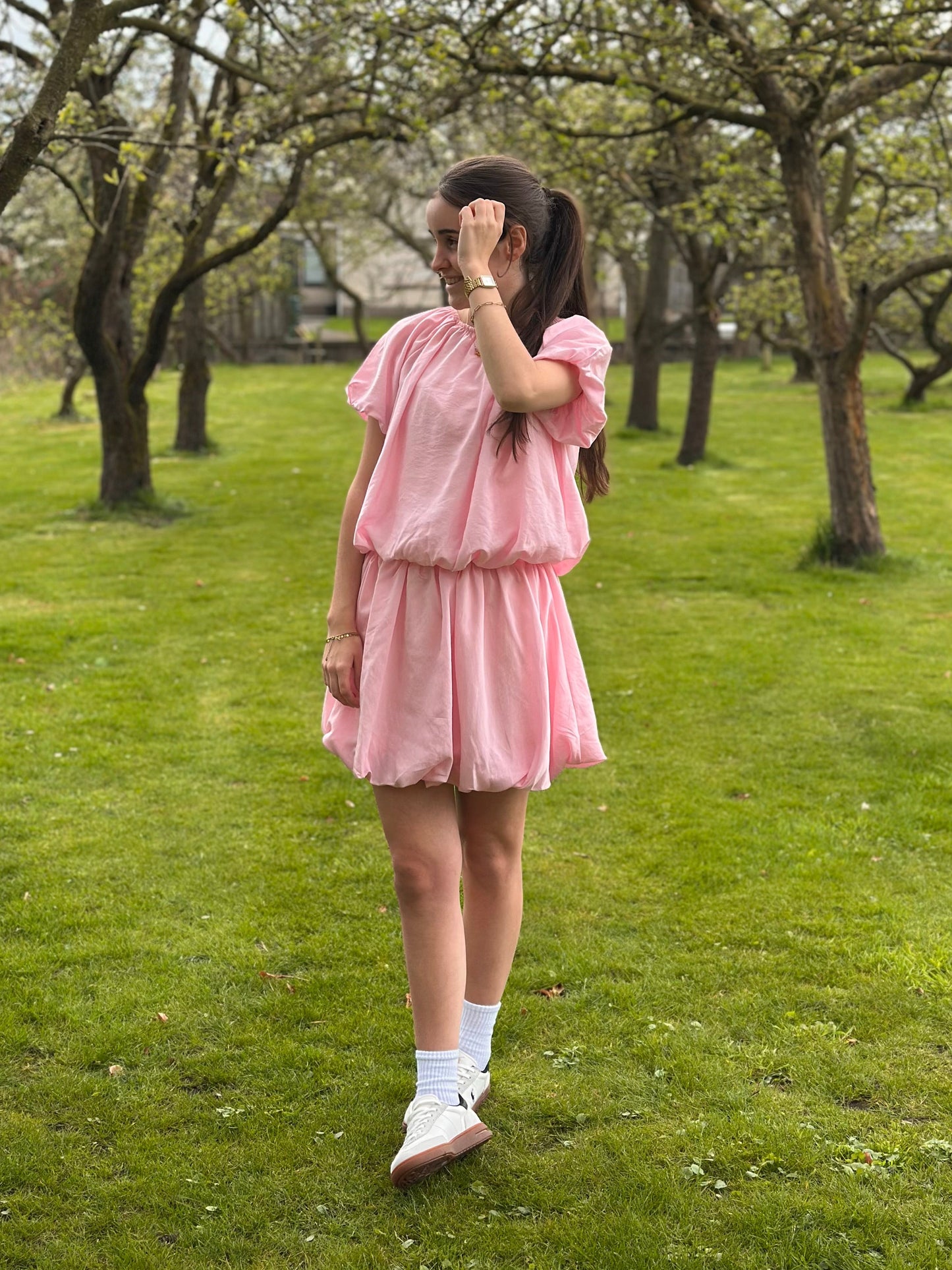 Roze ballon setje rok en top