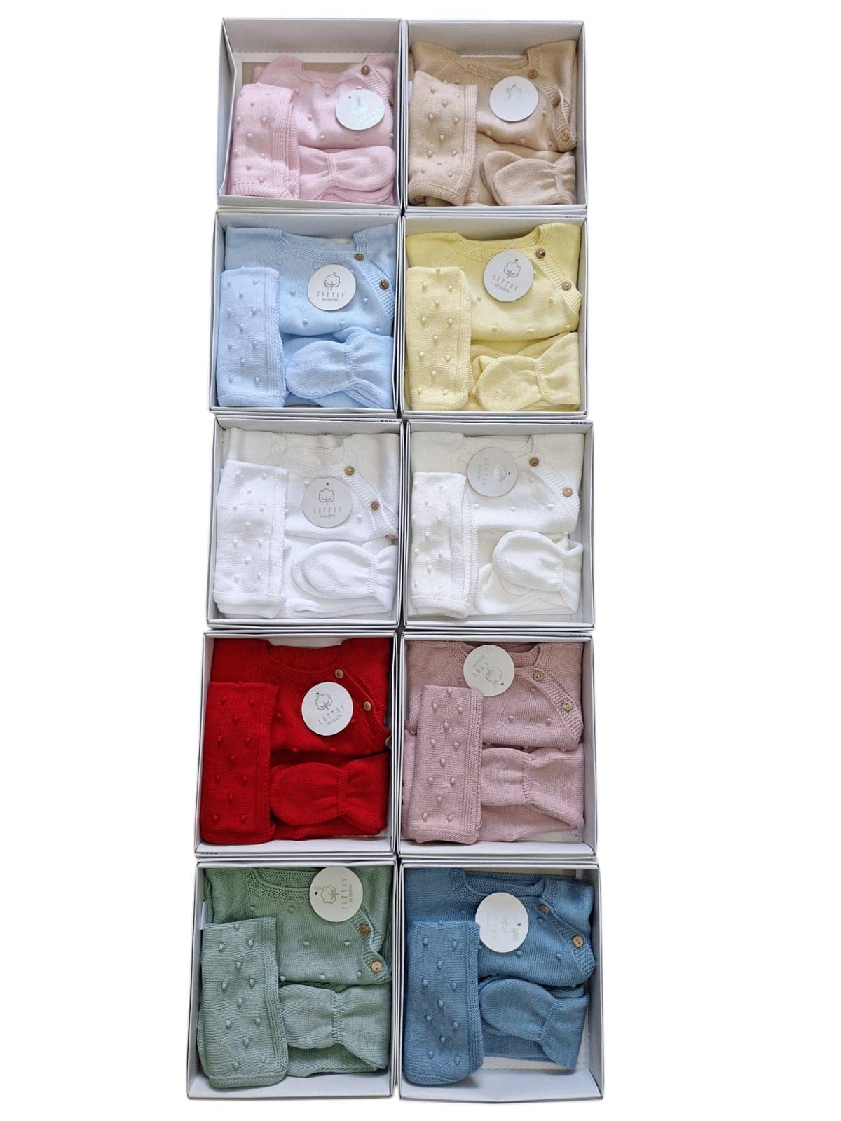 CT156 SET VAN 3 STUKS 100% KATOEN: Wit / 0/3 maanden
