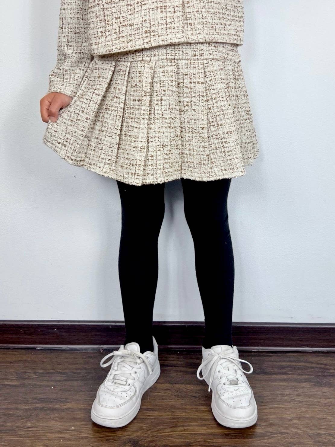 Meisjes plooirok in tweed.: Bordeaux