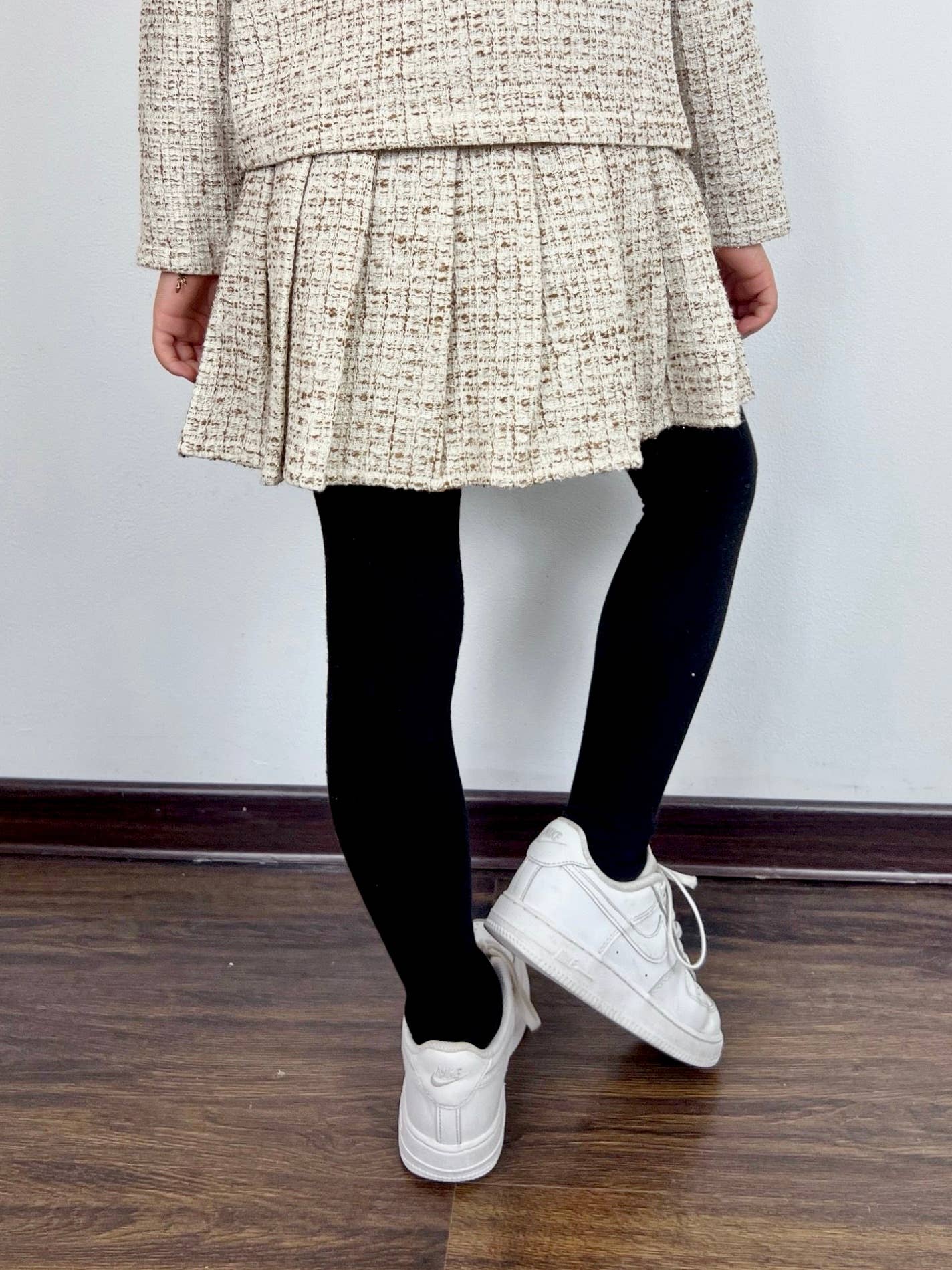 Meisjes plooirok in tweed.: Bordeaux