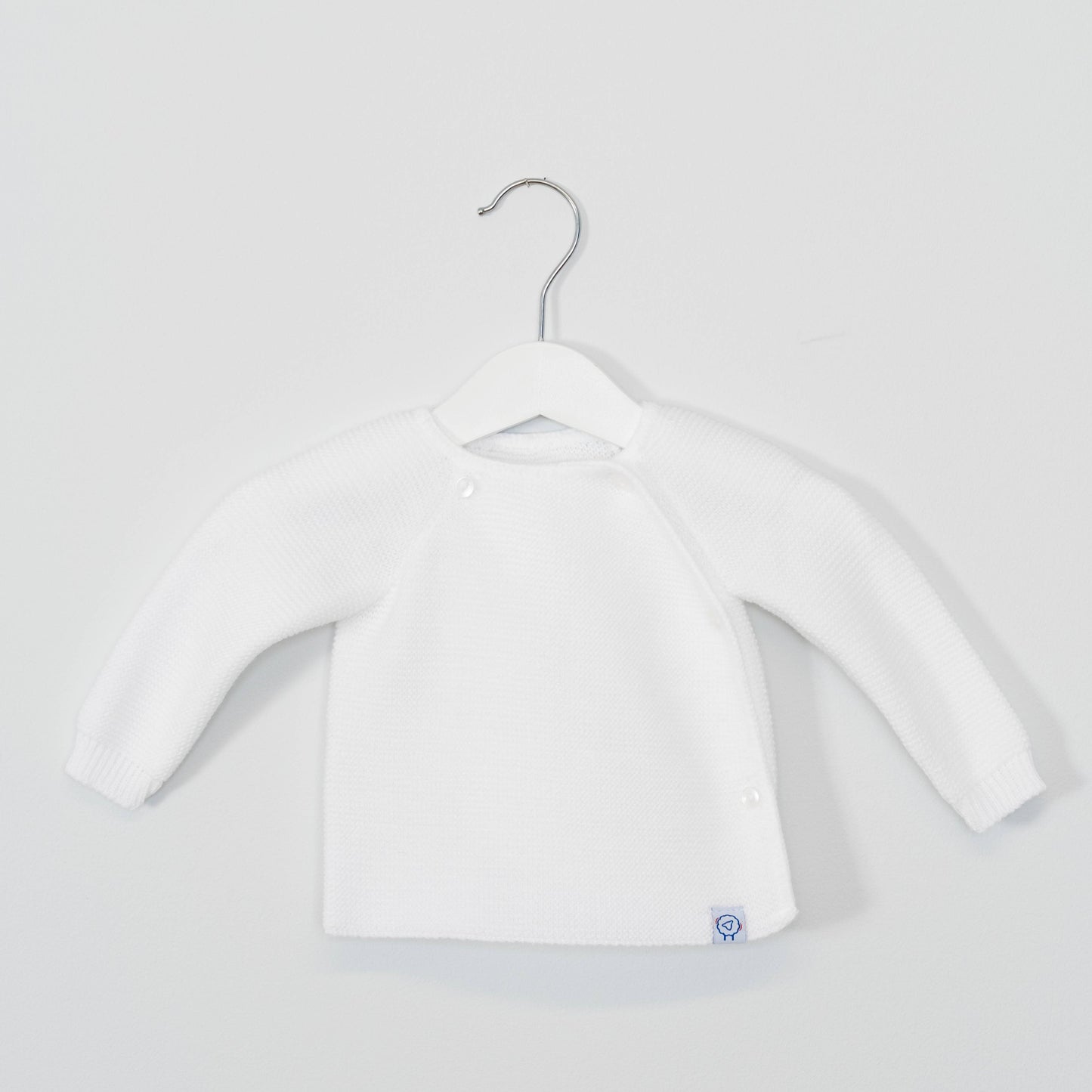 Baby vestje met 4 knopen: Wit / 1-3 maanden