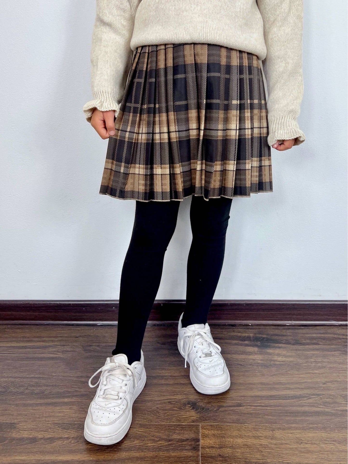 Geruite plooirok in schoolmeisjesstijl voor meisjes: Bordeaux