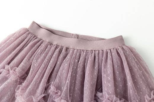 Plumetistip tule rok met stippenprint Lila
