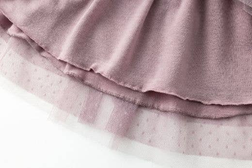 Plumetistip tule rok met stippenprint Lila