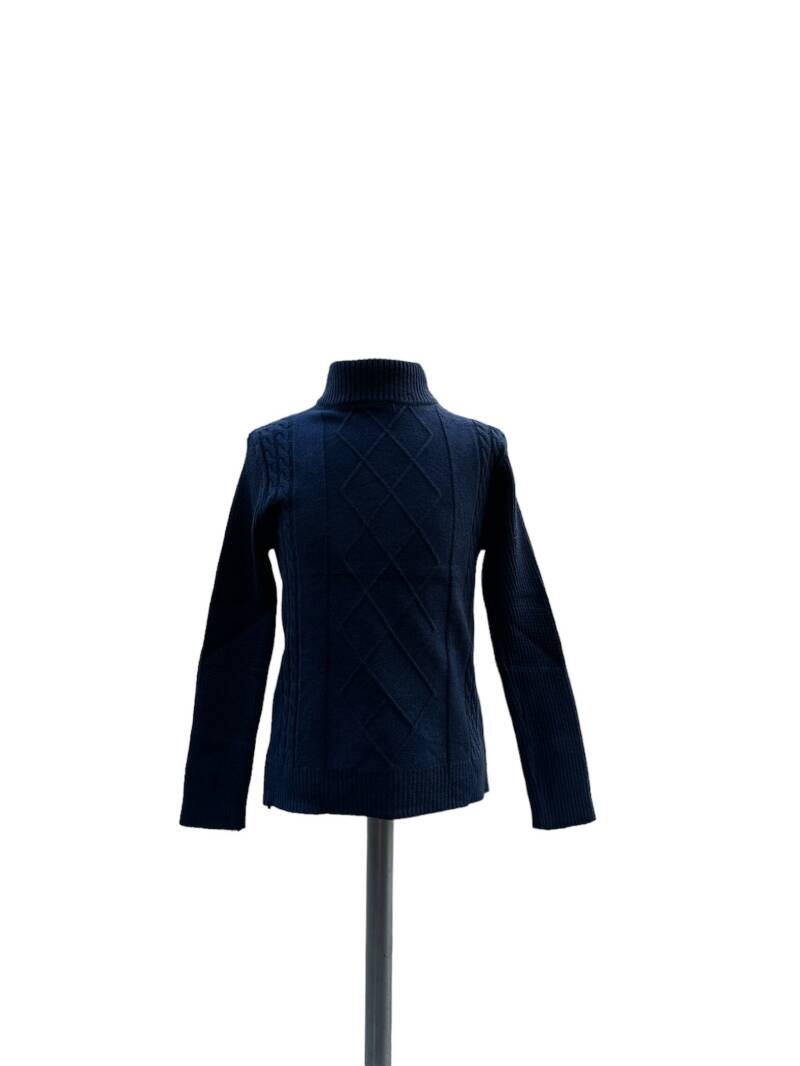 Trui met een kabel donkerblauw