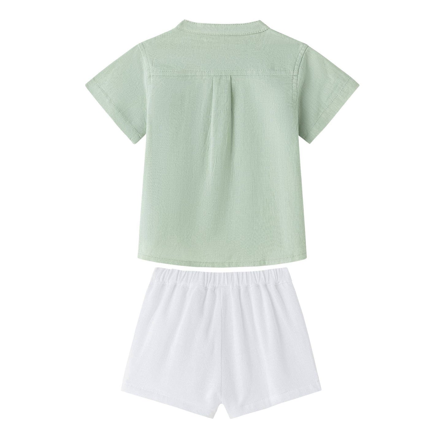 Groen shirt en broek set voor baby's