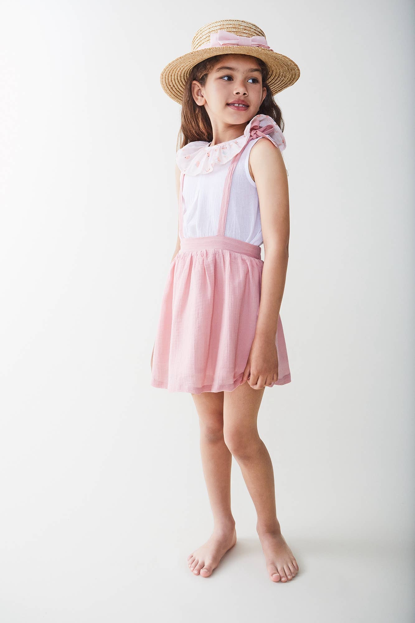 Roze Meisjesrok Met Fijne Bandjes