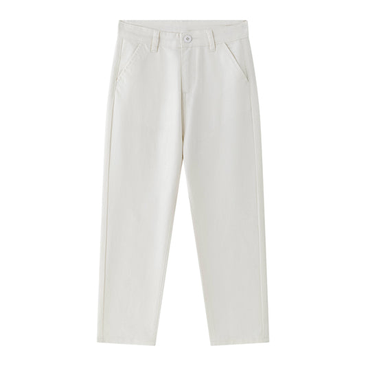 Lange chino broek voor jongen wit