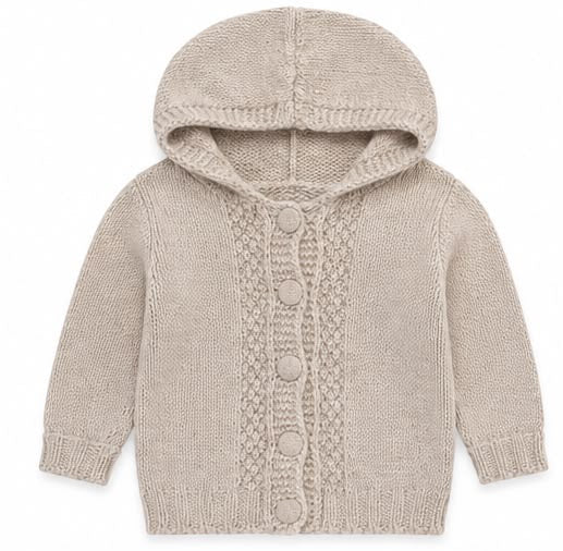 Vestjes met capuchon taupe