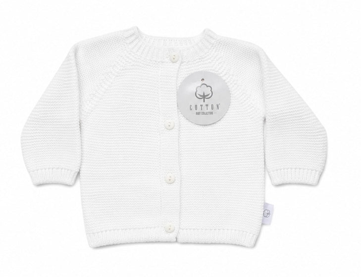 Gebreid vestje newborn wit