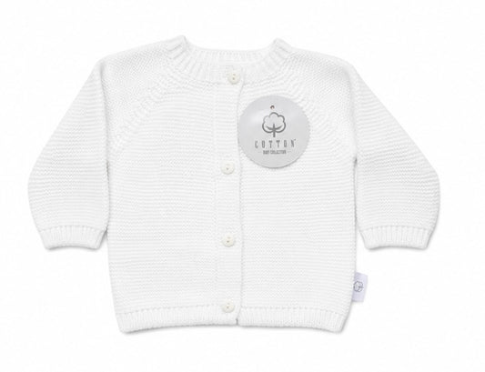 Gebreid vestje newborn wit