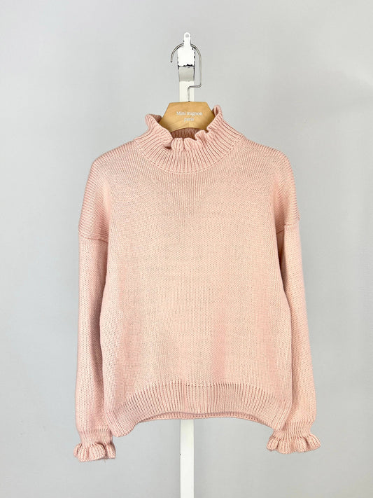 Meisjes coltrui met ruches.: Roze