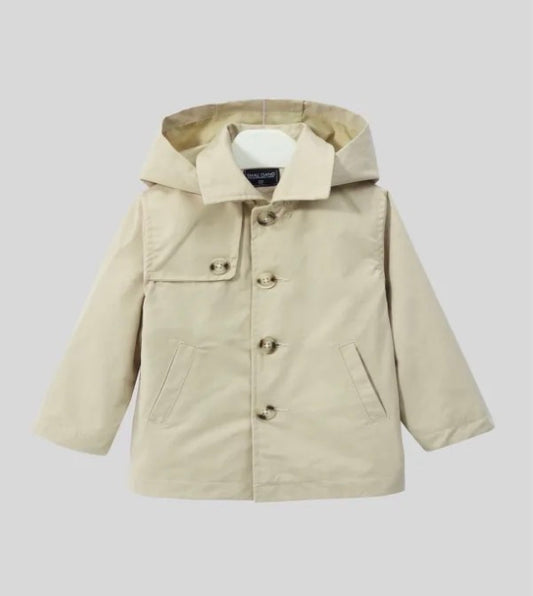 Beige trenchcoat jasje.