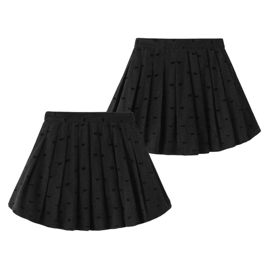 Geruite microcorduroy rok met hartjesprint JGI95773