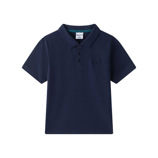 Korte Mouwen Polo donkerblauw 100% Katoen