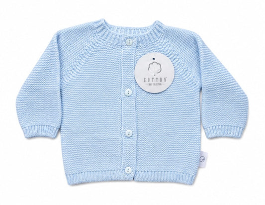 Gebreid vestje newborn blauw