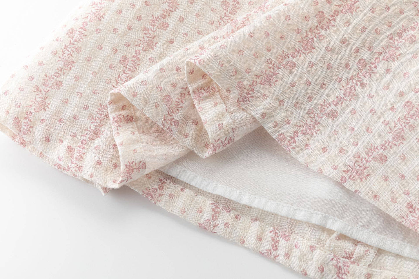 Meisjesjurk met roze smock en mouwen JGV96741