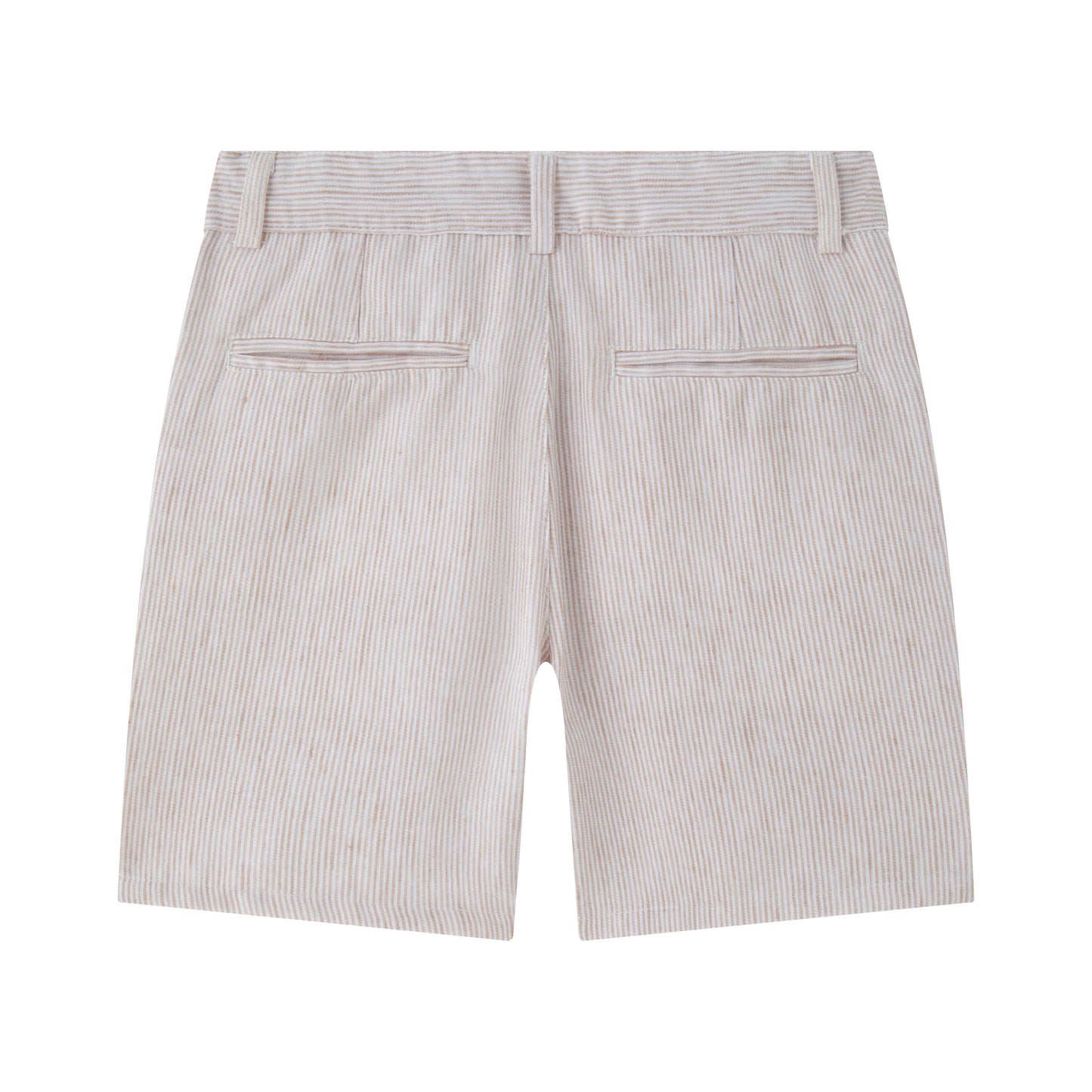 Gestreepte linnen short broek