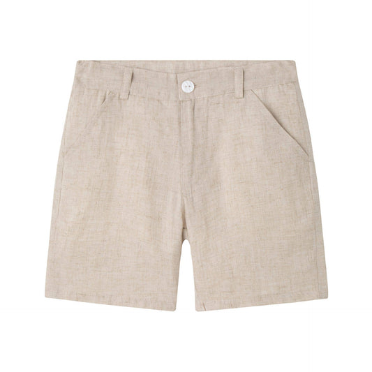 Linnenbroek kort in beige jongen