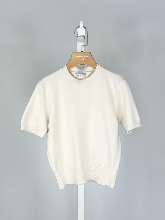 Effen gebreid truitje beige
