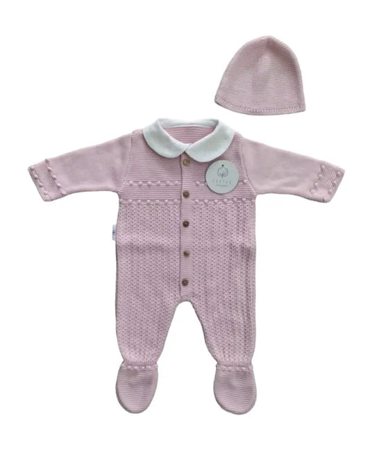 Babypakje met muts roze CT 502
