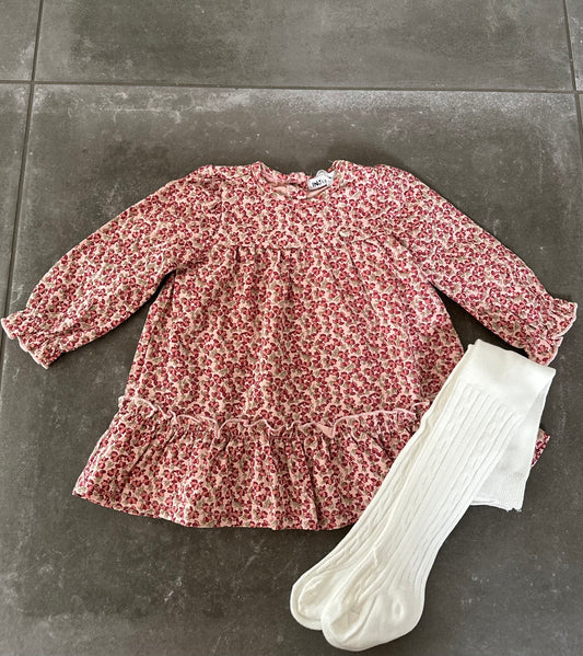 Roze bloemetjes jurk met maillot