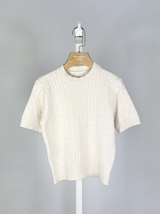 Kabeltruitje beige