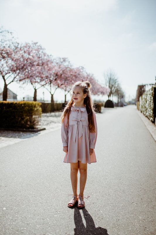Jurk met strikken roze LouLou