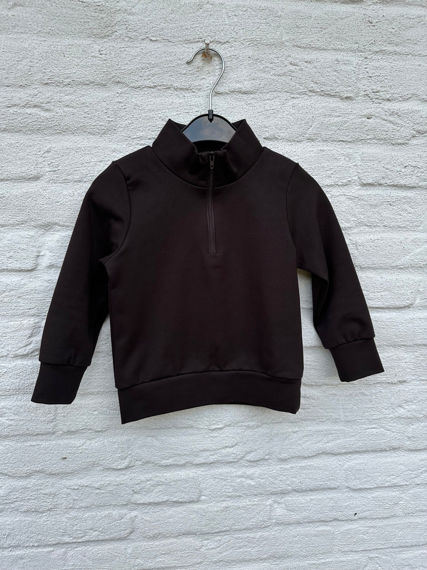 Zip trui donkerbruin LouLou