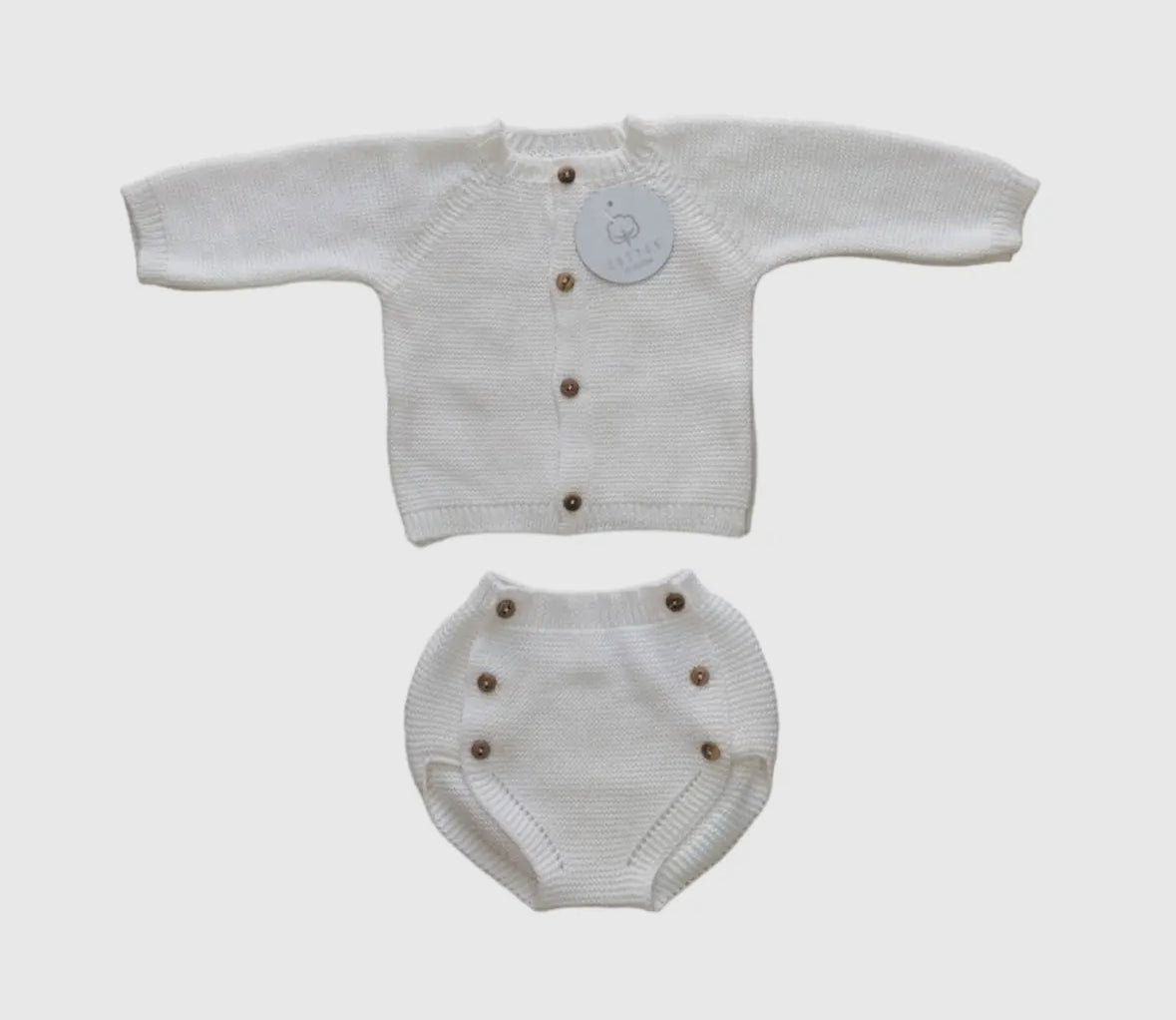Baby setje vest en broek creme CM110/1