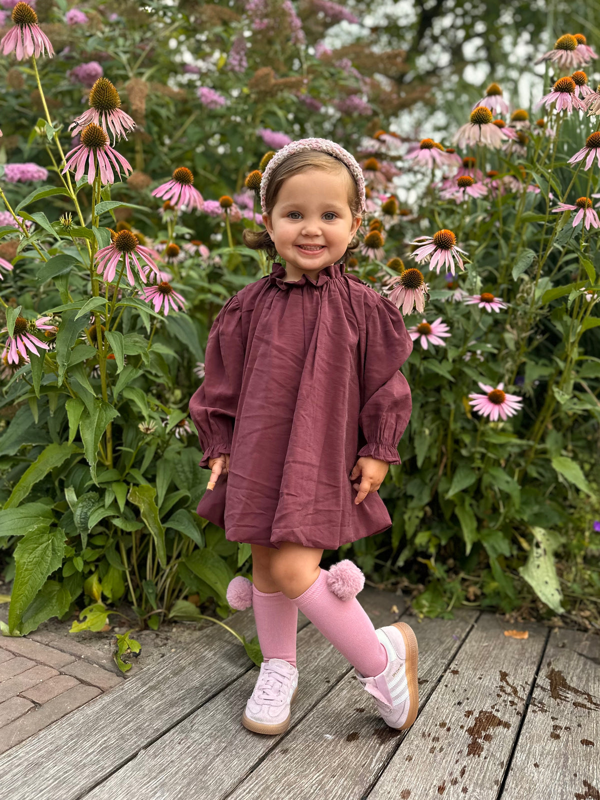 Jurk ballon Bordeaux