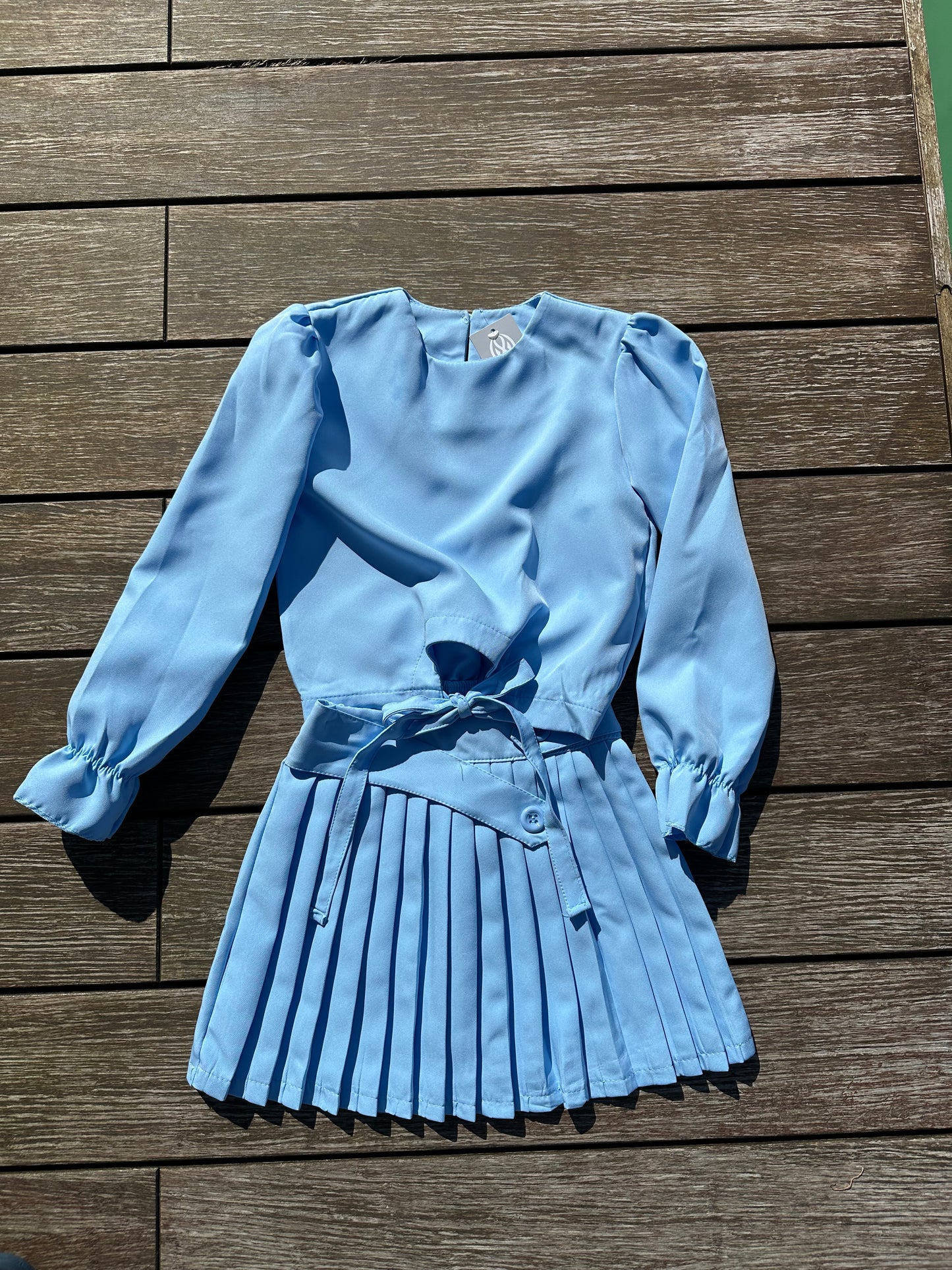 Set blouse en rok blauw